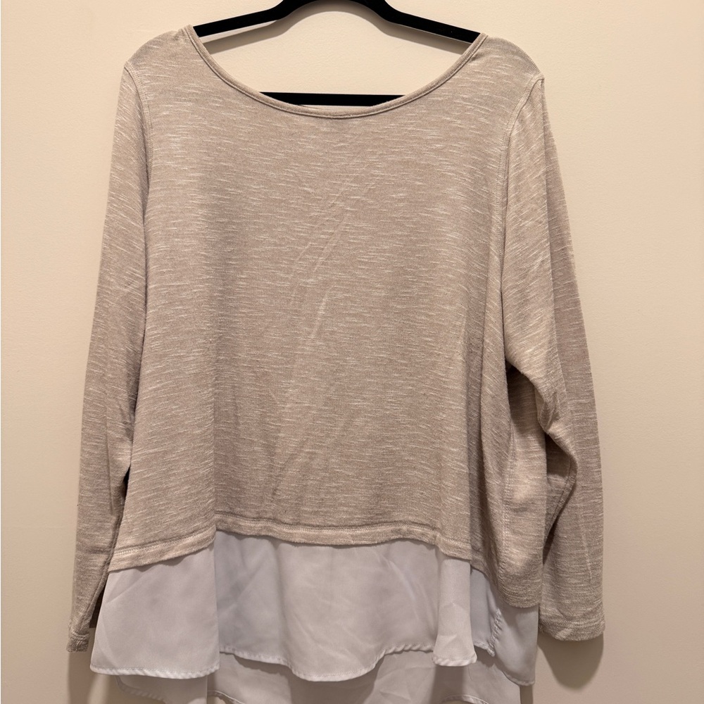 Zac & Rachel Cream Layered Blouse